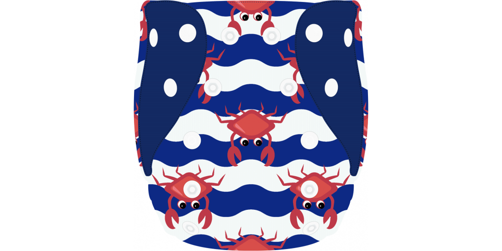Elf diaper- couche Nouveau-né- 8-20 livres-Craby crabe